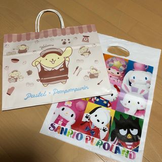 ポムポムプリン(ポムポムプリン)のパステル✖️ポムポムプリン　コラボ販売時の紙袋(ショップ袋)