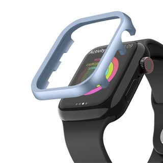 アップルウォッチ(Apple Watch)のアップル ウォッチ 文字盤 メタルフレーム カバー ブルー41(その他)