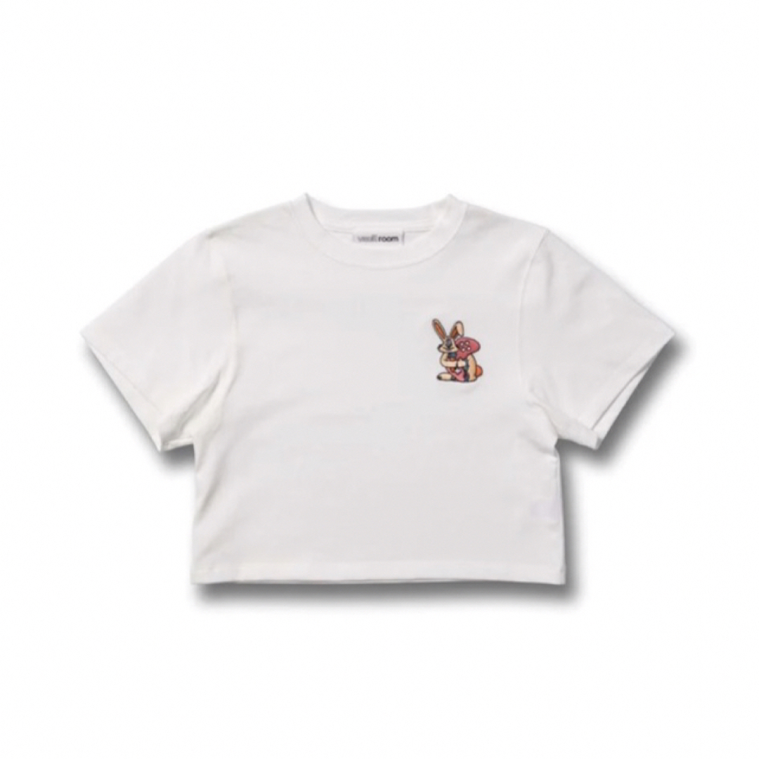 トップスvaultroom KEY RABBIT MINI CROPPED TEE