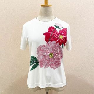 ハナエモリ(HANAE MORI)の192189 HANAE MORI ハナエ モリ 花柄トップス カットソー(カットソー(半袖/袖なし))