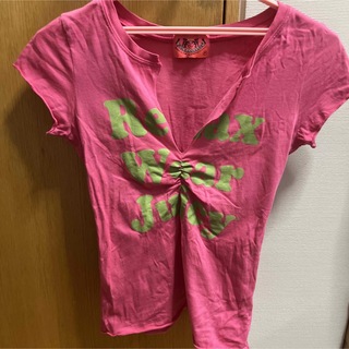 ジューシークチュール(Juicy Couture)のジューシークチュールビビッドピンクロゴTシャツ(Tシャツ(半袖/袖なし))