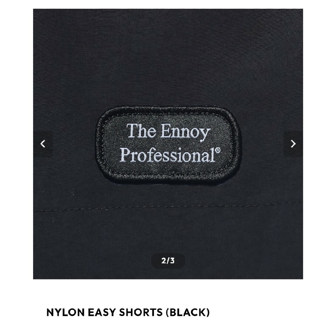 ENNOY NYLON EASY SHORTS (BLACK)メンズ