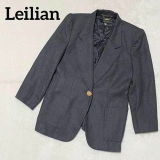 レリアン(leilian)の424 Leilian テーラードジャケット 9 グレー レディース 金ボタン(テーラードジャケット)