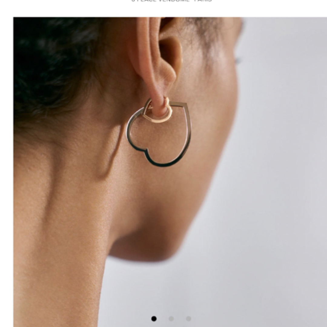 REPOSSI - REPOSSI Antifer ハートスモール フープイアリング REPOSSI - REPOSSI Antifer ハートスモール フープイアリング