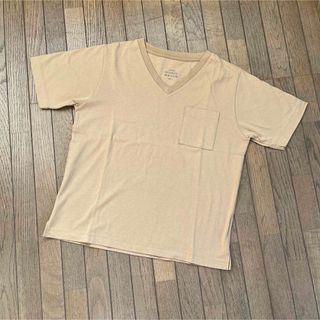 スタディオクリップ(STUDIO CLIP)の【studio CLIP】VネックTシャツ キャメルL(Tシャツ(半袖/袖なし))