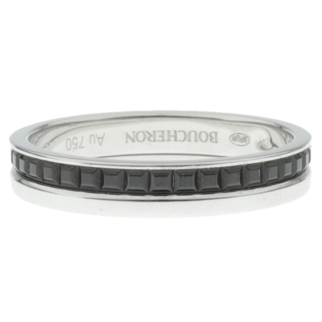 BOUCHERON(ブシュロン)の（新品仕上げ済）ブシュロン BOUCHERON キャトル ブラック リング ハーフ K18 WG × ブラックPVD #57 約16号 JAL00206 指輪 証明書 9050 レディースのアクセサリー(リング(指輪))の商品写真