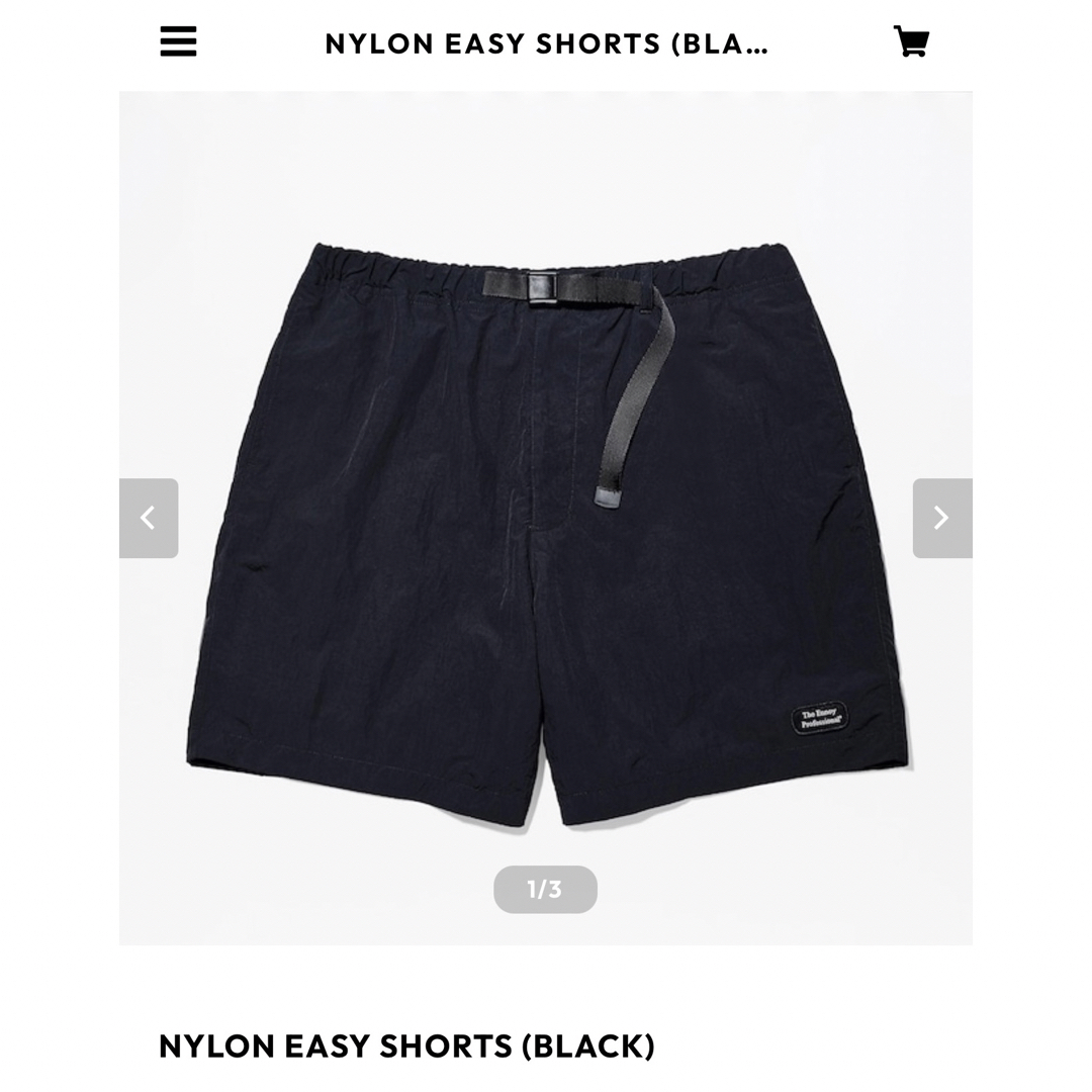 年末年始大決算 ENNOY Nylon Easy Shorts Black L