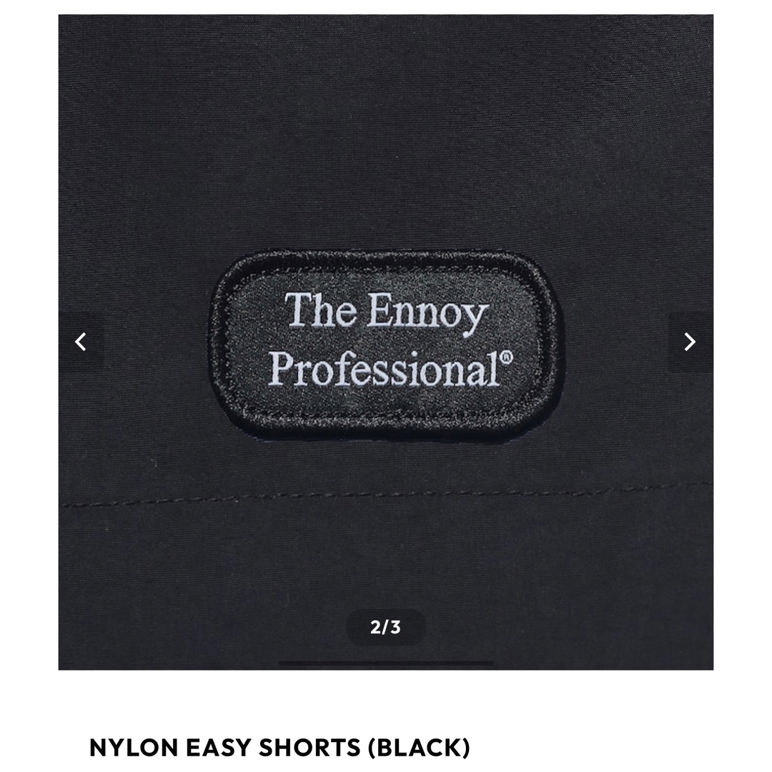 1LDK SELECT   ennoy NYLON EASY SHORTS BLACK ショーツLサイズの