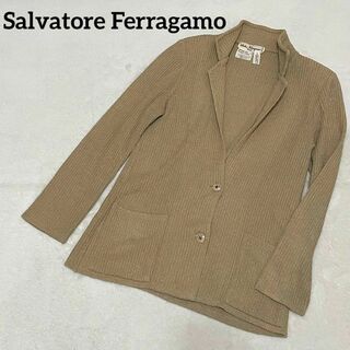 サルヴァトーレフェラガモ(Salvatore Ferragamo)の593 Salvatore Ferragamo ジャケット 長袖 ニット S(テーラードジャケット)