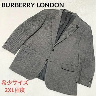 425 BURBERRY LONDON ジャケット ツィード グレー カシミヤ混(テーラードジャケット)