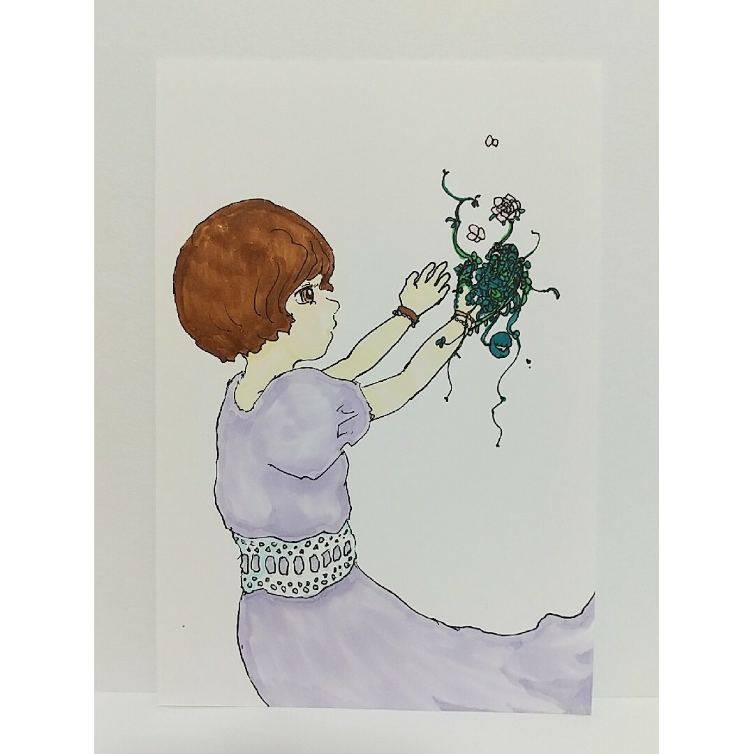 オリジナルイラスト 手描きイラスト 植物 ハンドメイド 絵 オリジナルイラスト 手描きイラスト 植物 ハンドメイド 絵