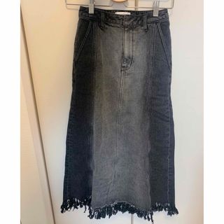 アメリヴィンテージ(Ameri VINTAGE)のAmeri Vintage RAGGED DENIM SKIRT sサイズ(ロングスカート)