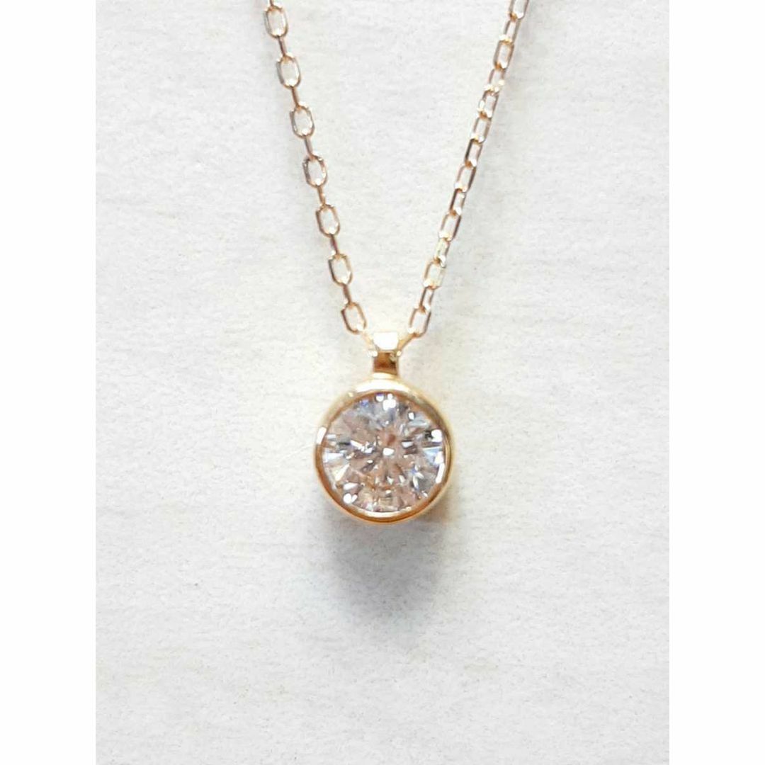 ★☆k18pg★天然ダイヤ0.503ct☆k18pgネックレス40mm ペンダン