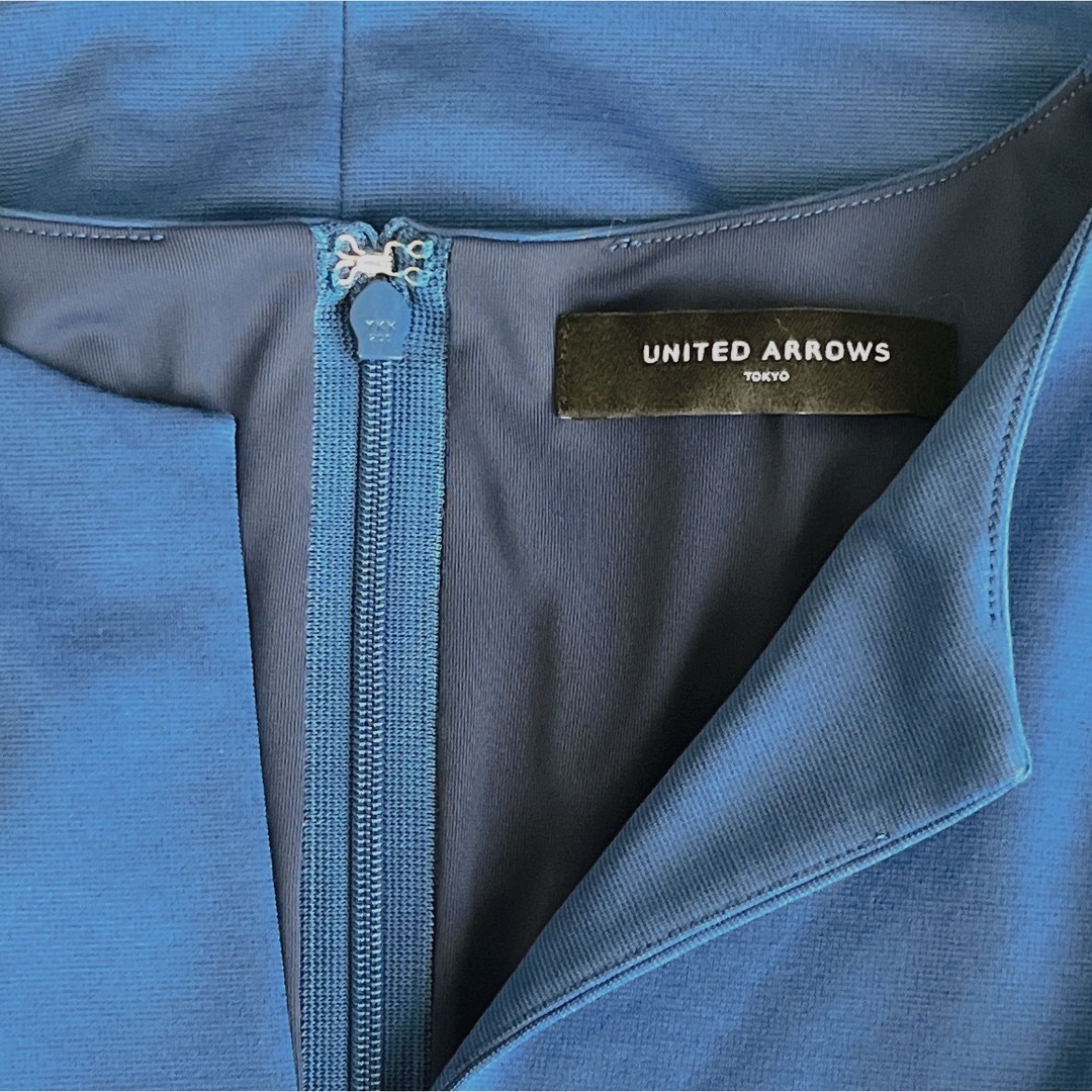 UNITED ARROWS(ユナイテッドアローズ)のUNITED ARROWS ノースリーブ ワンピース フォーマル ドレス 日本製 レディースのワンピース(ひざ丈ワンピース)の商品写真