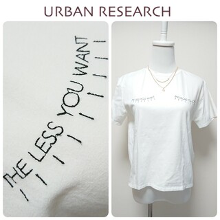 アーバンリサーチ(URBAN RESEARCH)の胸元刺繍 半袖Tシャツ ホワイト(Tシャツ(半袖/袖なし))