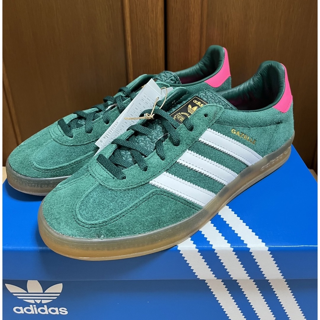 adidas Gazelle Indoor アディダス ガゼル グリーン ピンク 3