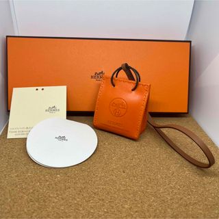 HERMES (エルメス )レザーバッグチャーム  キーホルダー