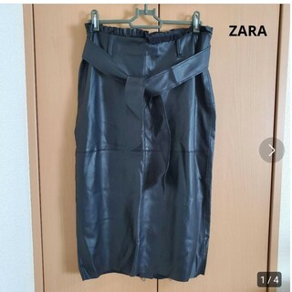 ザラ(ZARA)のZARA合皮タイトスカート(ひざ丈スカート)