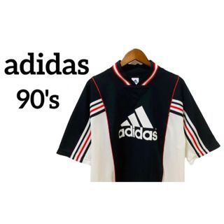 アディダス(adidas)の希少　adidas アディダス　ヴィンテージ  半袖Tシャツ　デサント　Lサイズ(Tシャツ/カットソー(半袖/袖なし))