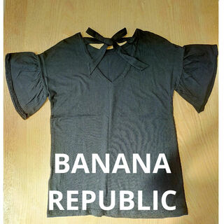 バナナリパブリック(Banana Republic)の【BANANA REPUBLIC】トップス ブラック(Tシャツ(半袖/袖なし))