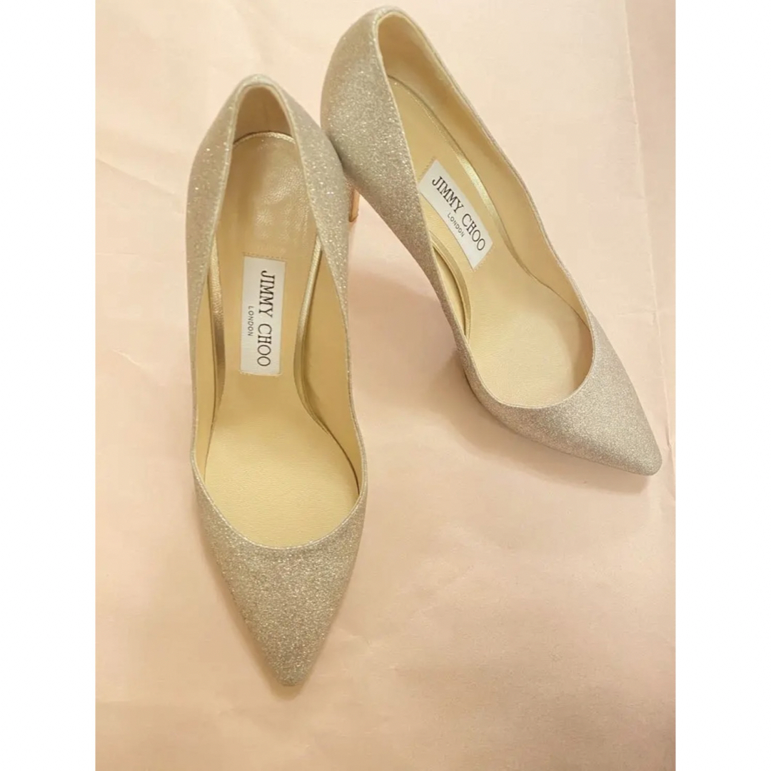 JIMMY CHOO(ジミーチュウ)の【美品】Jimmy Choo   ROMY85  ポインテッド トゥパンプス レディースの靴/シューズ(ハイヒール/パンプス)の商品写真