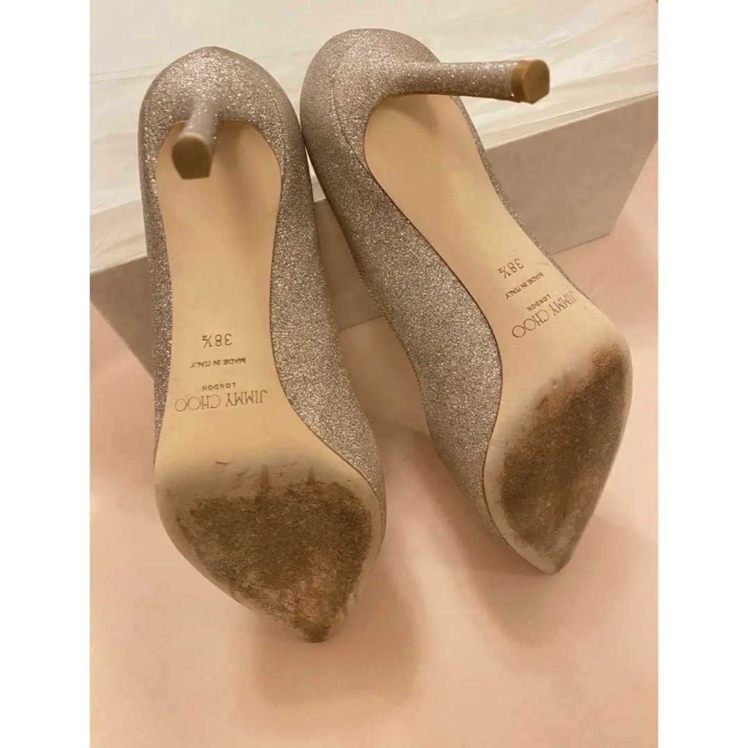 JIMMY CHOO(ジミーチュウ)の【美品】Jimmy Choo   ROMY85  ポインテッド トゥパンプス レディースの靴/シューズ(ハイヒール/パンプス)の商品写真