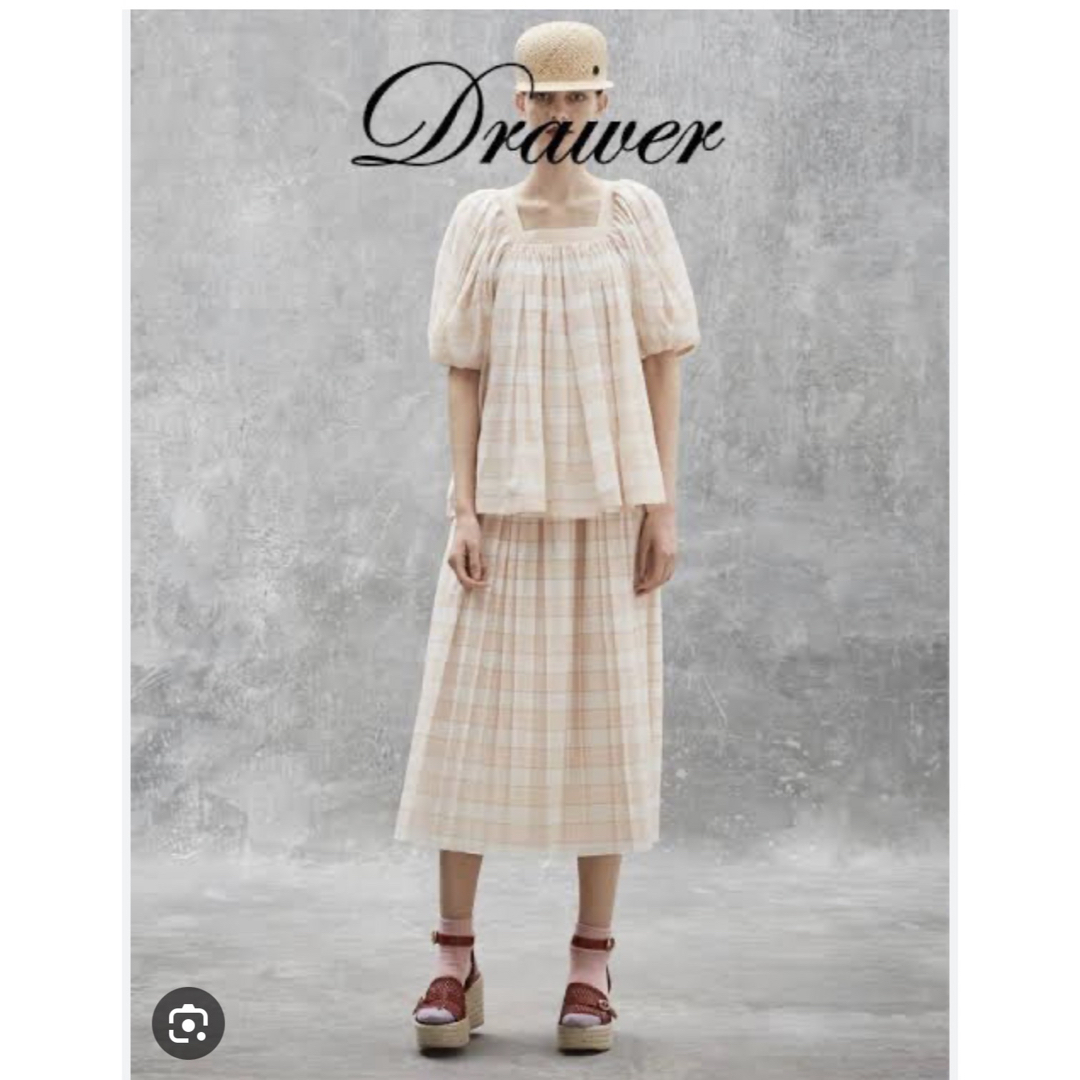 Drawer☆ドゥロワー コットンシルクブラウス Drawer☆ドゥロワー コットンシルクブラウス