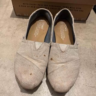 トムズ(TOMS)のTOMSナチュラルメタリックリネン(スリッポン/モカシン)