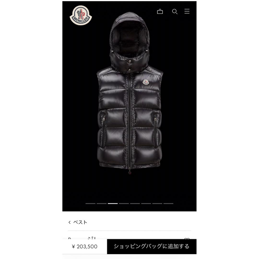 MONCLER(モンクレール)のモンクレール　Bormesジレ メンズのジャケット/アウター(ダウンベスト)の商品写真