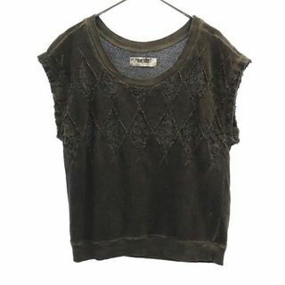 ディーゼル(DIESEL)のディーゼル レース コットンニット XS グレー DIESEL ノースリーブ セーター レディース 【中古】  【230729】(ニット/セーター)