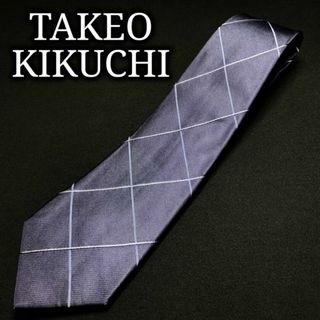 タケオキクチ(TAKEO KIKUCHI)のタケオキクチ チェック ネイビー ネクタイ A107-I04(ネクタイ)