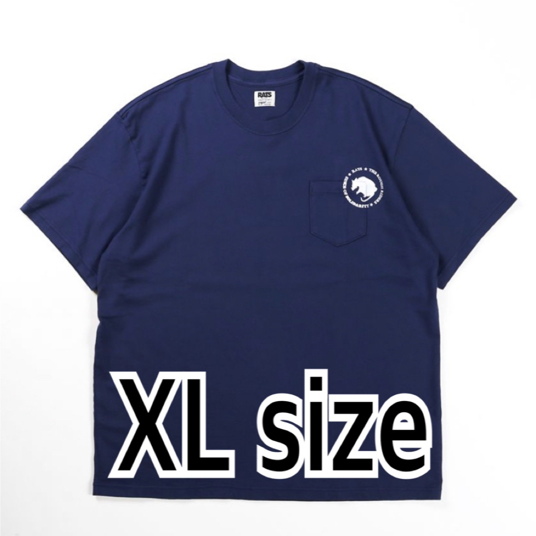 RATS - RATS ラッツ  CIRCLE POCKET TEE Tシャツ　ネイビー　XL