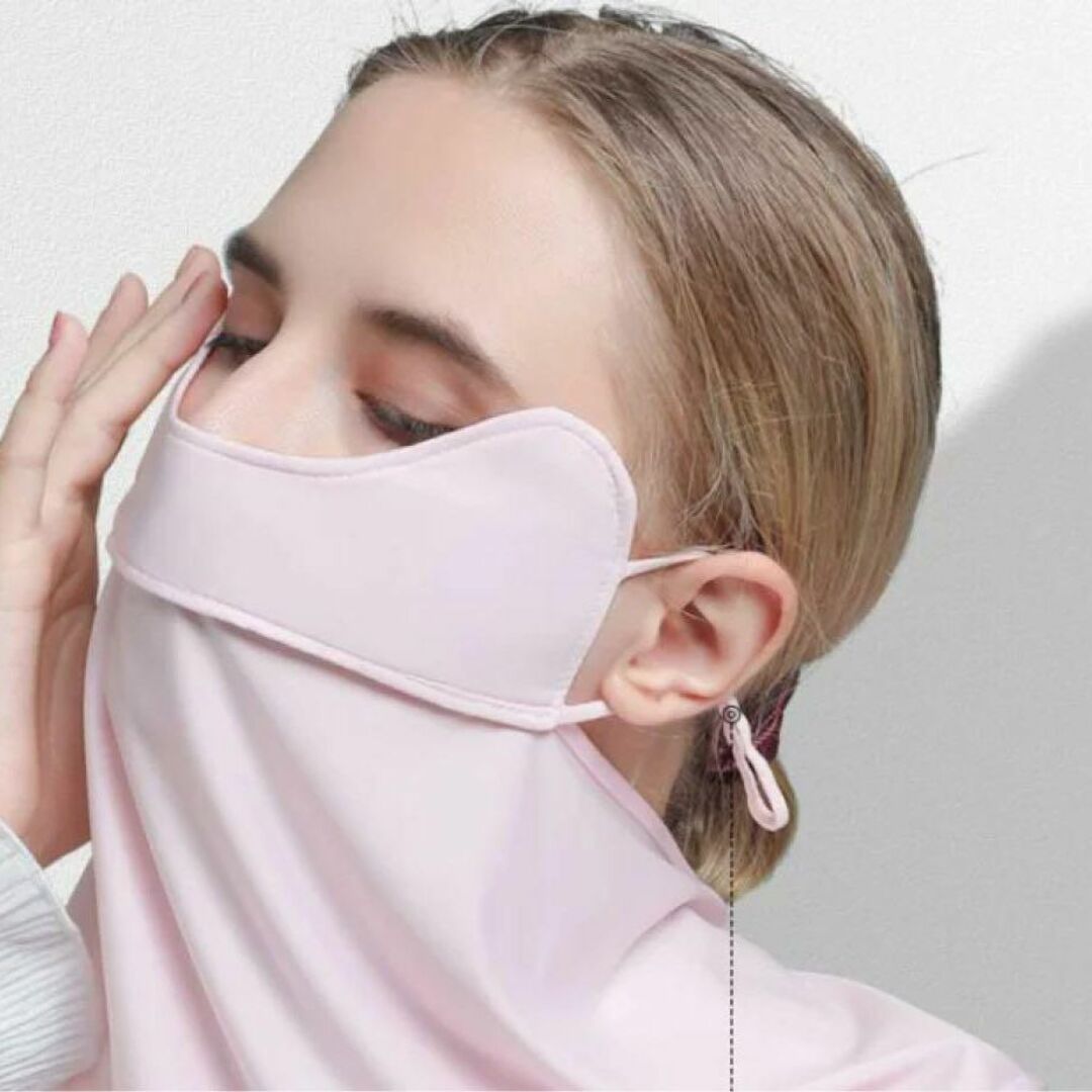⭐️紫外線対策に⭐️ フェイスカバー 紫外線対策 洗えるUVカットマスク ピンク メンズのジャケット/アウター(ノーカラージャケット)の商品写真