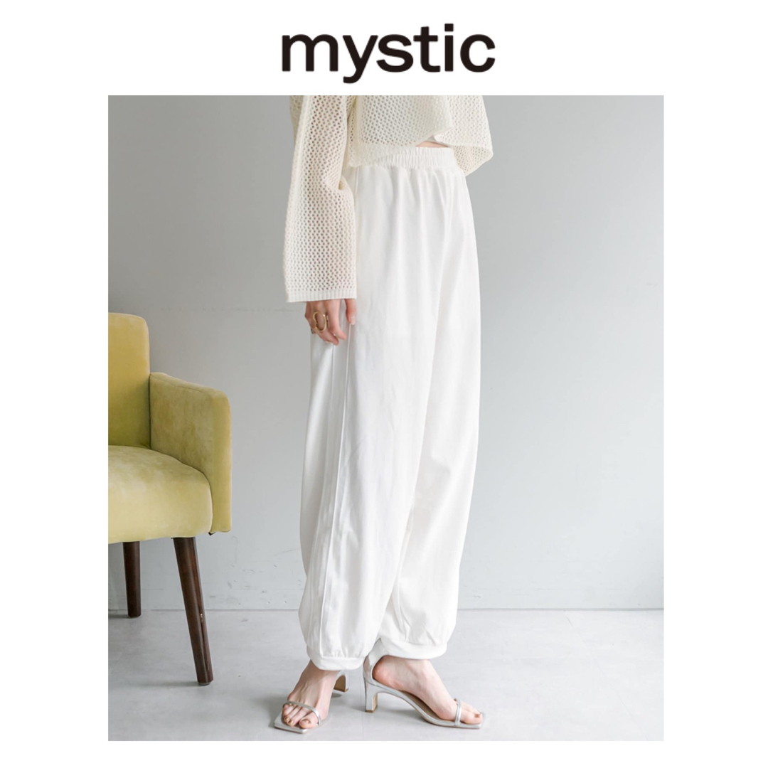 mystic(ミスティック)のmystic ミスティック　イージースポーティパンツ　白　ホワイト レディースのパンツ(カジュアルパンツ)の商品写真