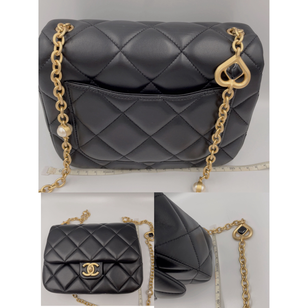 CHANEL - 正規保証CHANELシャネル23Sフラップバッグスモールフラップ