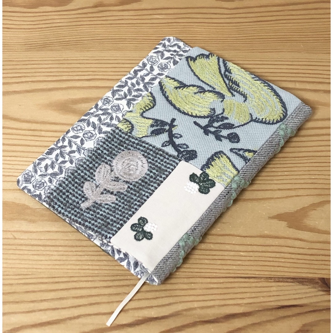 mina perhonen - ハンドメイド パッチワーク ブックカバー 手帳カバー ... ハンドメイド パッチワーク ブックカバー 手帳カバー 文庫本 ミナペルホネン 3