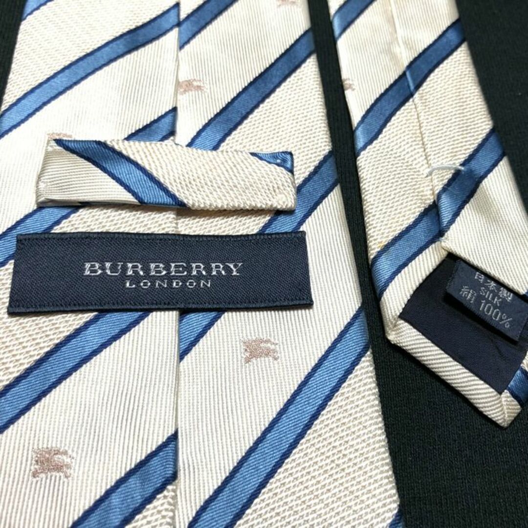 BURBERRY(バーバリー)のバーバリー 全面ロゴレジメンタル オフホワイト ネクタイ A107-I18 メンズのファッション小物(ネクタイ)の商品写真