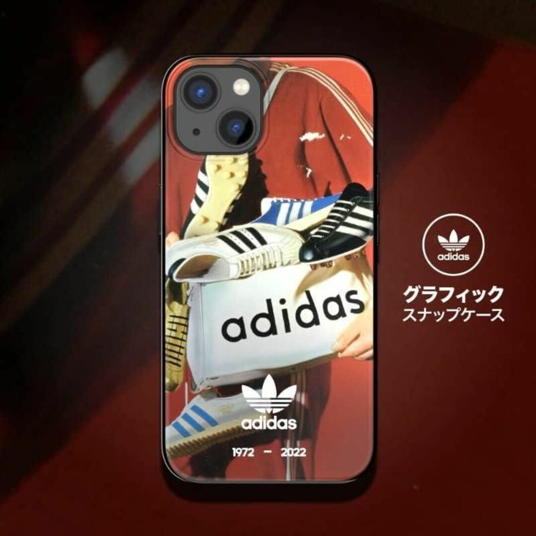 adidas(アディダス)のアディダス 50周年記念 iPhone13用 スマホカバー グラフィックプリント スマホ/家電/カメラのスマホアクセサリー(iPhoneケース)の商品写真