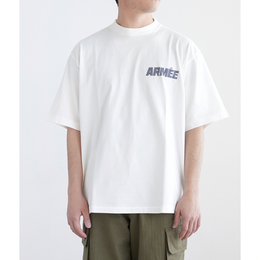Tシャツ+カットソー(半袖+袖なし) blurhms - blurhms ARMEE Print  BIG White BK-Ref 3