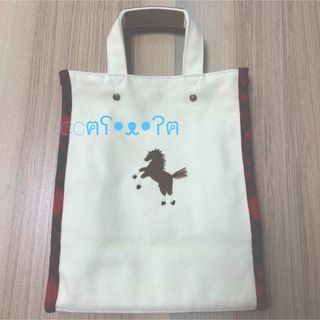 最終価格⭐️セブンテン 限定 ワンポイント刺繍トートバッグ 馬 小 チェック柄(トートバッグ)