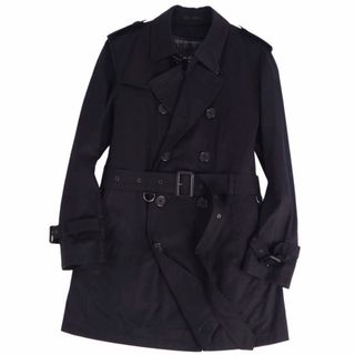 バーバリーブラックレーベル(BURBERRY BLACK LABEL)の美品 バーバリー ブラックレーベル BURBERRY BLACK LABEL CRESTBRIDGE コート トレンチコート 中綿ライナー付き アウター メンズ M ブラック(トレンチコート)