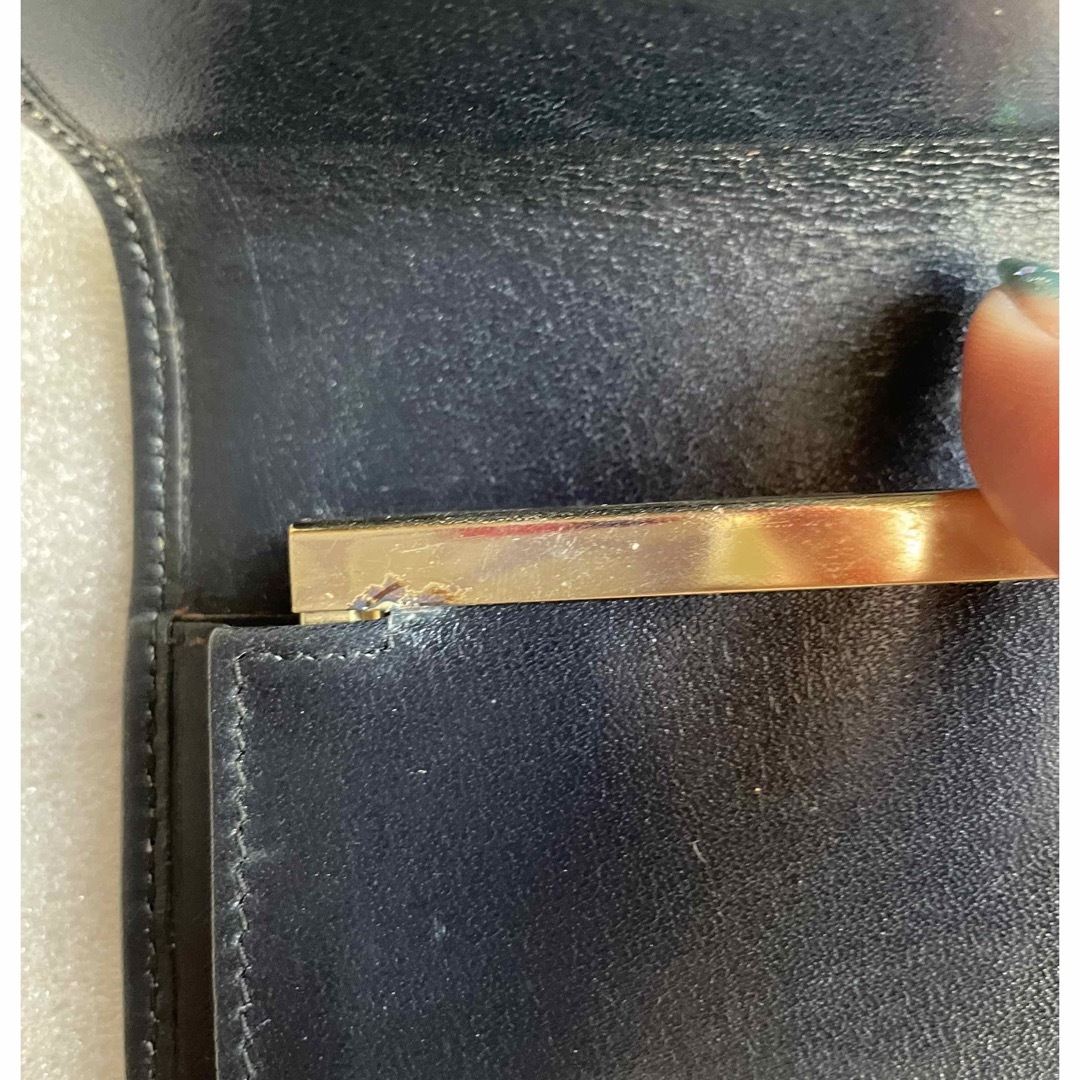 レア希少 CELINE オールドセリーヌ 馬車金具レザー長財布 黒 本革