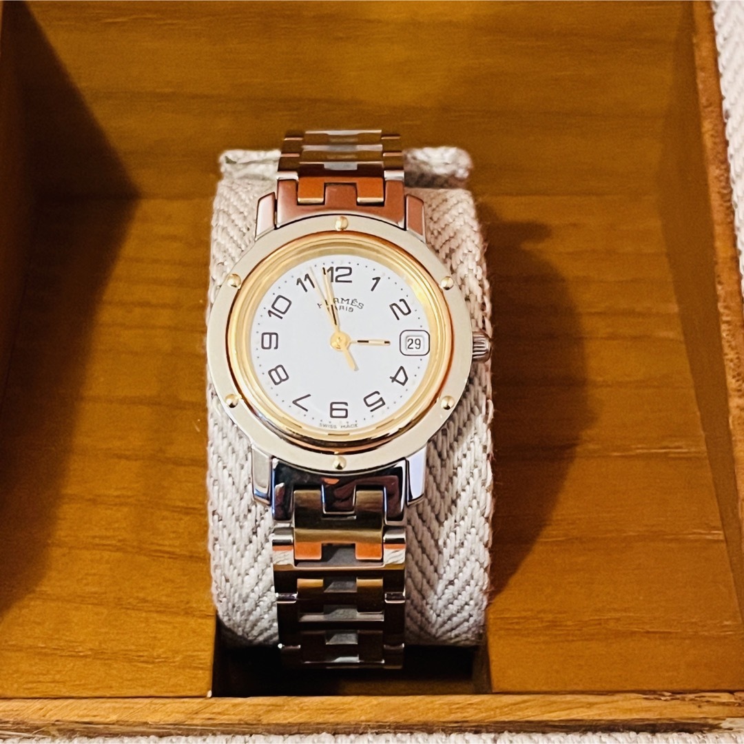 Hermes - 【中古美品】エルメス クリッパー CL4.220 レディース 腕時計