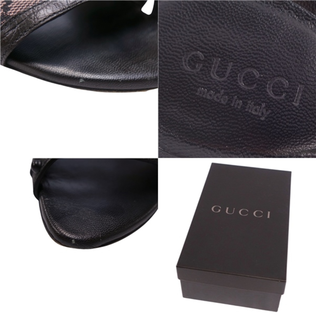 グッチ GUCCI サンダル ミュール ヒール GGロゴ キャンバス グッチ GUCCI サンダル ミュール ヒール GGロゴ キャンバス