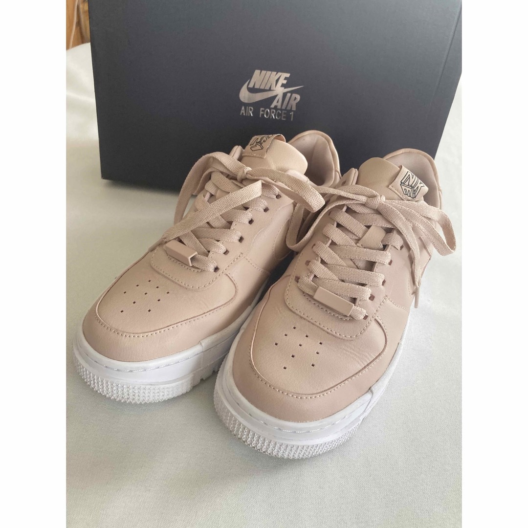 ナイキ エアフォース1 ピンク ベージュ AIR FORCE AF1 24cm-
