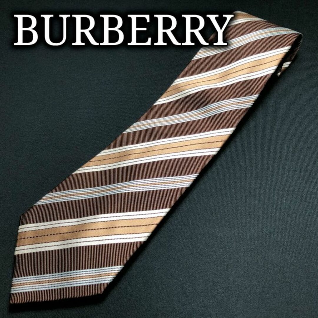 BURBERRY(バーバリー)のバーバリー レジメンタル ブラウン ネクタイ コットン A107-I23 メンズのファッション小物(ネクタイ)の商品写真