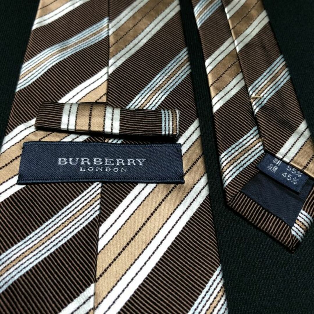 BURBERRY(バーバリー)のバーバリー レジメンタル ブラウン ネクタイ コットン A107-I23 メンズのファッション小物(ネクタイ)の商品写真