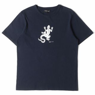 アニエスベー(agnes b.)のagnes b. アニエスベー Tシャツ サイズ:2 21SS アイコングラフィック プリント クルーネック Tシャツ ネイビー 紺 日本製 トップス カットソー 半袖 【メンズ】【中古】(Tシャツ/カットソー(半袖/袖なし))