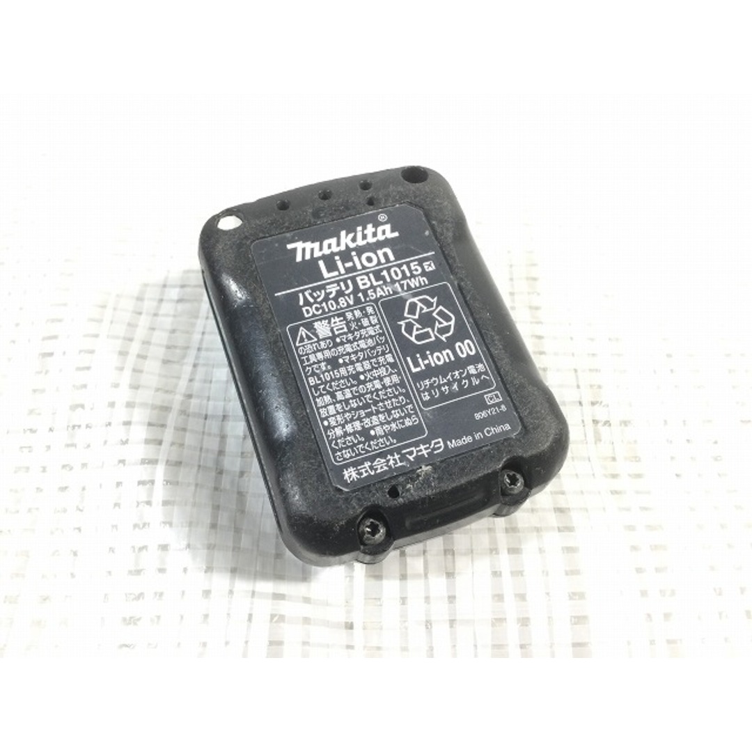 ☆中古品セット☆マキタ 10.8V 1.5Ah 純正 リチウムイオンバッテリー2個 BL1015 充電式LEDワークライト ML103  USB用アダプタ ADP08 74121