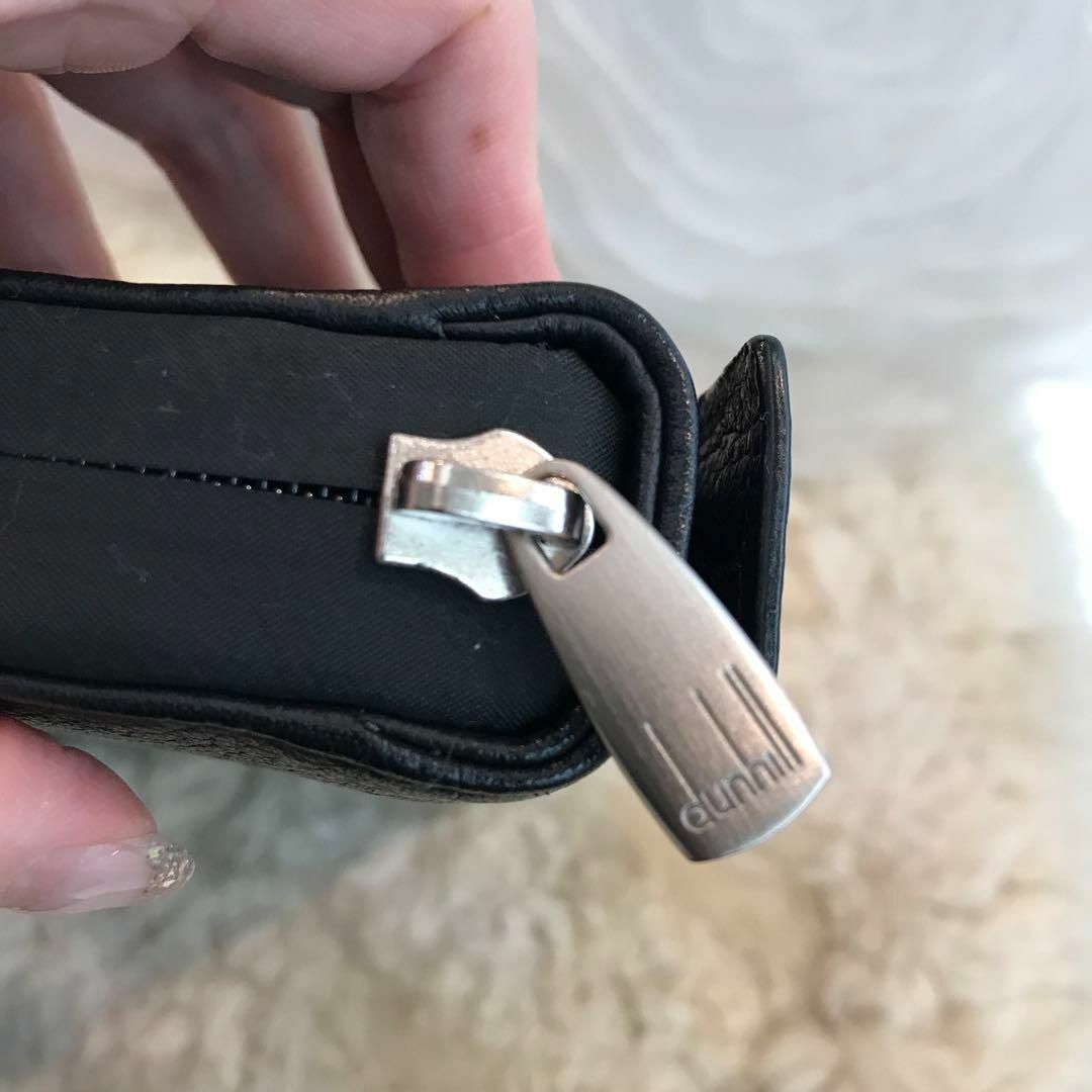 ☆美品☆dunhill セカンドバッグ トラベルバッグ オーガナイザー レザー-